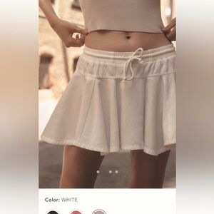 NWT new Anthropologie daily practice courtside mini skirt XL white tennis